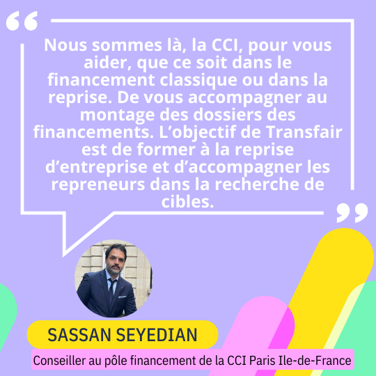 Transfair retour conseiller financement CCI Sassan Seyedian