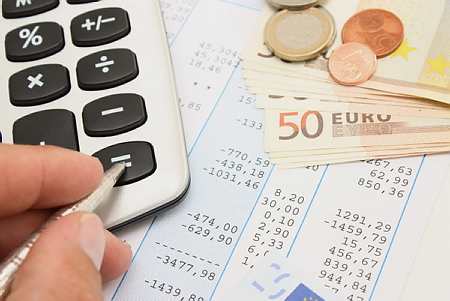 Bulletin de paie, avec euros et calculette